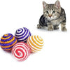 Sound Toys Rope Weave Ball - Naughty Pet Dog Cat Kitten Teaser Playing Play Chew Rattling Scratch Catch